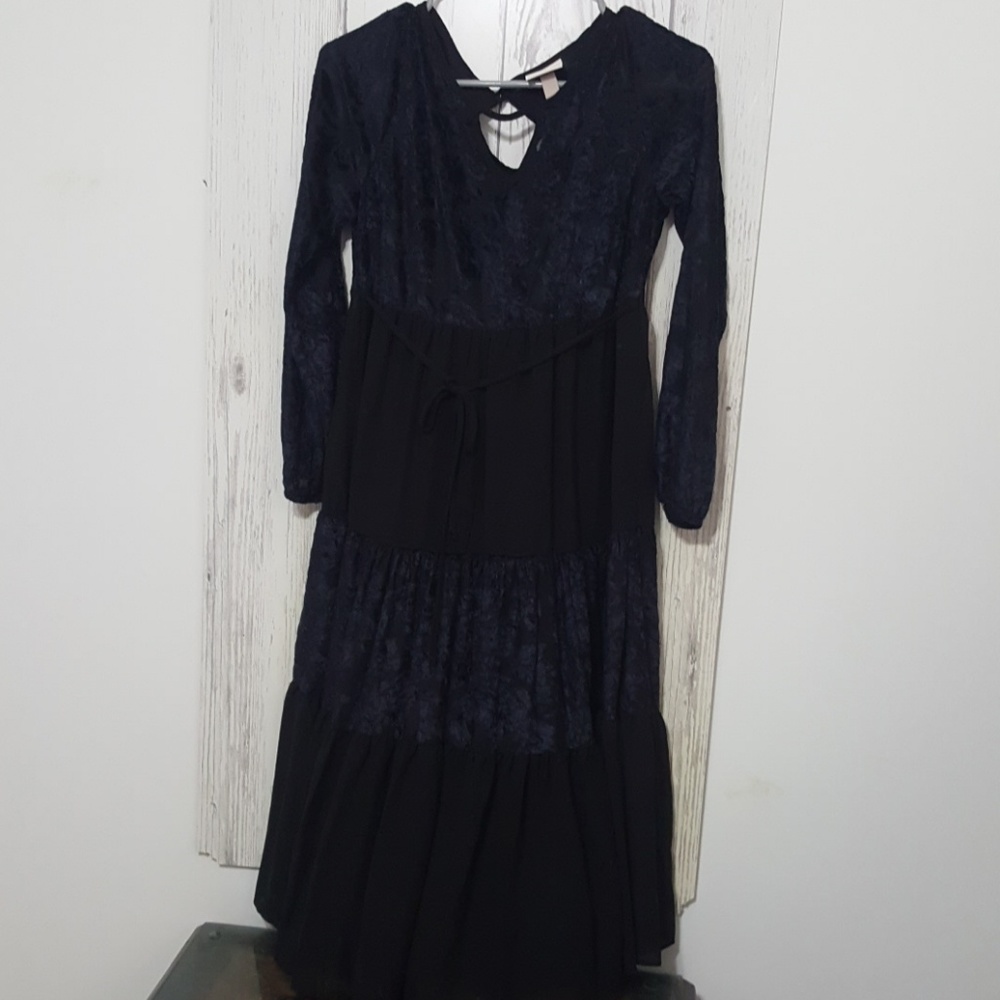 💥NWOT velvet/ shear mix dress
